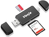 Vanja SD Card Reader, SD/TF Kartenleser und USB Type C Micro USB OTG Adapter für SDXC, SDHC, SD, MMC, RS-MMC, Micro SDXC, Micro SD, Micro SDHC Karte, unterstützt UHS-I Karten