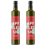 Fairment Apfelessig - bio, naturtrüb, mit der Essig-Mutter, unpasteurisiert, lebendig und ungefiltert - Apple Cider Vinegar aus deutscher Produktion (1 l (2er Pack))