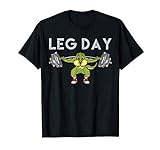 Leg Day Beintraining im Fitnessstudio mit Krokodil Legday T-Shirt