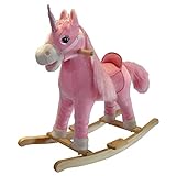 Schaukelpferd Pink Einhorn Pony Leila Schaukeltier Plüsch interaktiv rosa