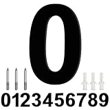 LUCKNIGHT Hausnummern, Große Metall-Hausnummern, Schwimmende Türnummer, aus massivem Edelstahl, bündige Montage, für Außenadressnummernschild, 8 Zoll (20,3 cm), Türnummer 0