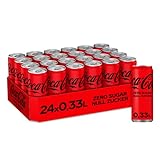 Coca-Cola Zero Sugar / Koffeinhaltiges Erfrischungsgetränk in stylischen Dosen mit originalem Coca-Cola Geschmack - null Zucker und ohne Kalorien / 24 x 330 ml Dose
