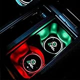 RFTXRKO 2 Stück LED Auto Getränkehalterleuchten Lumineszenzlicht Cup Pad, für Opel Afira J H k B Corsa D Insignia Mokka Regal Dekoration Interieur Zubehör