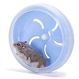 Nobleza - Hamsterrad, ø17.5 cm Laufrad Hamster, Leise Hamster Spielzeug, rutschfeste Laufscheibe für Totoro Mouse Eichhörnchen Chinchillas Kleintier Haustier(Blau)