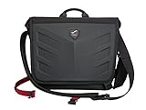 Asus ROG Ranger Messenger Notebook Tasche (bis zu 15,6 Zoll, ergonomisches Design, Gucci-Polyester) schwarz/rot