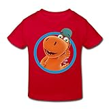 Spreadshirt Der Kleine Drache Kokosnuss Daumen Hoch Kinder Bio-T-Shirt, 98-104, Rot