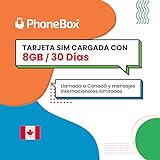 PhoneBox Vorinstallierte 8 GB Kanada SIM-Karte | 30 Tage | keine Verträge