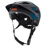O'NEAL | Mountainbike-Helm | Enduro All-Mountain | Belüftungsöffnungen für Kühlung, Polster waschbar, Sicherheitsnorm EN1078 | Helmet Defender Nova | Erwachsene | Petrol Orange | Größe XS M
