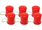 Gasfritzen 6 x Rote Schutzkappe für Propangasflaschen