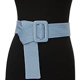 Sethain Breiter Taillengürtel aus Segeltuch, Jeansblau, eleganter Mantel, Gürtel, Kleid, Obi-Bund für Damen und Mädchen