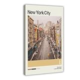 New York City Street Foto Leinwand Poster Wandkunst Dekor Druck Bild Gemälde für Wohnzimmer Schlafzimmer Dekoration Rahmen: 30 x 45