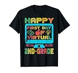 First Day of Virtual 2nd Grade Back to School Geschenke Jungen Kinder T-Shirt