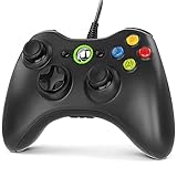 Gezimetie Controller für Xbox 360, Gamepad Joystick mit USB Kabel, Wired Gamepad für Microsoft Xbox 360 und Xbox 360 Slim/Windows PC(Windows 7/8/8.1/10/XP/Vista)