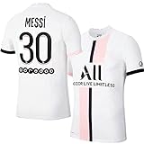 Nuaueaw Messi Frankreich Fußballtrikot Messi Fußballtrikot # 30 T-Shirts (BS,M)