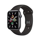 Apple 2020 Watch SE (GPS, 44 mm) Aluminiumgehäuse Space Grau, Sportarmband Schwarz