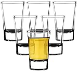 Schnapsgläser Shotgläser 6-teiliges Set Glas 5cl (50ml) - Standfest - Spülmaschinenfest - Pinnchen Wodka Ouzo Vodka Tequila Whiskey Stamper
