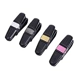 iplusmile 4 Stück Auto Brillenhalter Sonnenschutz Für Die Windschutzscheibe Sonnenblende Für Sonnenblende Sonnenschutzvisiere Für Kraftfahrzeuge Sitz Inhaber Sperre Abs Black