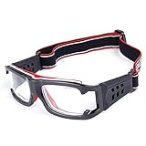 Aeromdale Sportbrillen Schutz Sicherheit Schutz Basketball Brille mit verstellbarem Gurt für Basketball Fußball Volleyball Hockey Fußball Eyewear Protector Unisex - # C - # 4