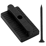 100 Stück WPC Clips 6mm Versteckte Befestigung Abstandshalter Clip aus Kunststoff für WPC Terrassendielen Terrassenclips mit Schrauben für die Verschraubung von D