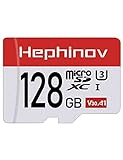 Hephinov Micro SD Karte bis zu 100/30MB/s(R/W, 128G MicroSDXC Speicherkarte + SD Adapter mit A1, V30, U3, C10, 4K UHD Memory Card für Smartphone, Switch, Tablet, Action-Kamera, Drohne und Notebook