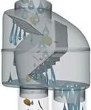 REGENSAMMLER FALLROHR-FILTER REGENTONNEN-FÜLLAUTOMAT Z 100 grau – Regenwasserfilter in selbstreinigender Bauart mit Edelstahl-Sieb und 100-125mm-Universal-Anschluss für Profi-Regenwassernutzung