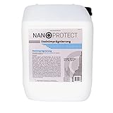 Nanoprotect Steinimprägnierung | Vorbeugend gegen Grünbelag und Einschmutzung | Ideal für Pflastersteine, Beton und Naturstein | 10 L für ca. 80 – 120 m²