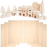 6 Stücke Balsa Holz Platten 300 x 200 x 1,5 mm Dünne Linde Holzplatten Hobby Holz Sperrholz Platte für DIY Handwerk Holz Mini Haus Boot Flugzeug Modell