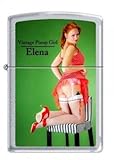 Zippo 2.002.954 Feuerzeuge Vintage Pin Up Girl Elena - Limited Edition 001/500-500/500 - MM - Collection 2012 - Satin Finish