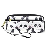 Federmäppchen mit Cartoon-Panda-Muster, mit Fächern, Schreibwaren-Tasche