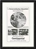 Kunstdruck In der Oesterreichischen Alpenfahrt Wagen Werbung Continental F_Vintage 01261