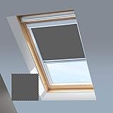 Skylight Jalousien für Velux Dachfenster – Verdunkelungsrollo – silberfarbener Aluminiumrahmen (SK06, grau)