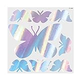 MaNMaNing Bunte Farbwechsel 8 niedliche Schmetterlinge Wandaufkleber Regenbogen DIY Aufkleber Praktische Dekorationen (Multicolor, One Size)