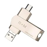 3- in-1-USB-Stick Speichererweiterung Multifunktion Typ C USB 3.0 + Micro-USB-Speicher, kompatibel für Handy/Android/Windows PC (64 GB) Silber Silber 64gb