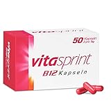Vitasprint B12 Kapseln – Arzneimittel mit hochdosiertem Vitamin B12 und Eiweißbausteinen für geistige und körperliche Energie – 1 x 50 Kapseln