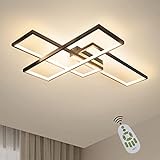 GBLY LED Deckenleuchte Dimmbar Modern Deckenlampe Schwarz Wohnzimmerlampe 65W Geometrisch Wandlampe Multifunktional Deckenbeleuchtung für Wohnzimmer, Schlafzimmer, Büro, Flur und Balkon