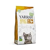YARRAH Bio Katzenfutter trocken | Hochwertiges Premium Trockenfutter für Katzen | Hoher Nährstoffanteil | Futter für Katzen ab 12 Wochen mit Bio-Huhn, 6kg