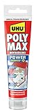 UHU POLY MAX Montagekleber POWER Tube, Transparenter Montageklebstoff und Dichtmittel mit hoher Endfestigkeit, 115 g