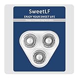 Sweetlf Rasierer Pack mit 3 drehbaren Rasiererköpfen für SweetLF ZS605, SWS7105 Blaue und schwarze Elektrorasierer für Männer (Silber-203D-6A)