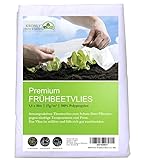 KRONLY Frühbeetvlies Frostschutz 1,5x10m / wasserdurchlässig atmungsaktives Kälteschutz - Schutzvlies Pflanzen Garten Hochbeet