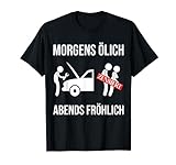 KFZ Mechaniker Mechatroniker Schrauber Ölich Abends fröhlich T-Shirt