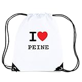 JOllify PEINE Turnbeutel Tasche GYM1116 – Design: I Love - Ich Liebe