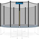 KIDUKU Trampolin Ersatznetz Sicherheitsnetz Trampolinersatznetz Ø 244 305 366 427 cm (305 cm - 6 Stangen)