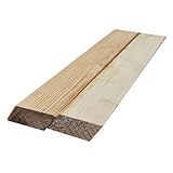 Rhombusleisten Fassadenverkleidung Gartensichtschutz Massivholz Sibirische Lärche, 21 x 58 mm, 1 m oder 2,5 m, Neigungswinkel 30°, Sortierung AB, für Außen- und Innenbereich (12, 250 cm)