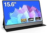 KOORUI Portable Monitor 15.6 Inch 1080P FHD Portable Monitor IPS Mobile Monitor with Two Speakers Eye Care Screen and Mini HDMI/Type C, External Monitor for Laptop PC/Mac/Phone /PS4/PS5/Xbox