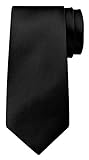 BomGuard 8 cm schwarz glänzend herren-krawatte damen seide männer frauen
