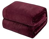 Kuscheldecke Rot 150x200cm Flauschige Decke Sofa, weiche& warme Fleecedecke als Sofadecke/Couchdecke, Kuschel Wohndecken Kuscheldecken, Plüschdecke oder Wohnzimmerdecke