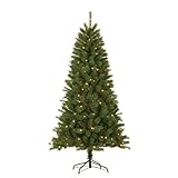 Giftsome Künstlicher Weihnachtsbaum mit Beleuchtung - Tannenbaum Künstlich 155 CM - Klappbare Äste - LED Baum - Christbaum mit Warmweißes LED Licht - Christmas Tree - Grün