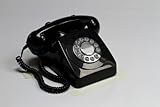 GPO 746 Retro Festnetztelefon im Stil der 70er Jahre mit Druckknopf-authentischer Klingelton- Schw