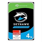 Seagate SkyHawk, interne Festplatte 4 TB HDD, Videoaufnahme bis zu 64 Kameras, 3.5 Zoll, 64 MB Cache, SATA 6 Gb/s, silber, FFP, inkl. 3 Jahre Rescue Service, Modellnr.: ST4000VXZ07