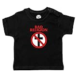 Metal Kids Bad Religion (Cross Buster) - Baby T-Shirt, schwarz, Größe 80/86 (12-24 Monate), offizielles Band-Merch